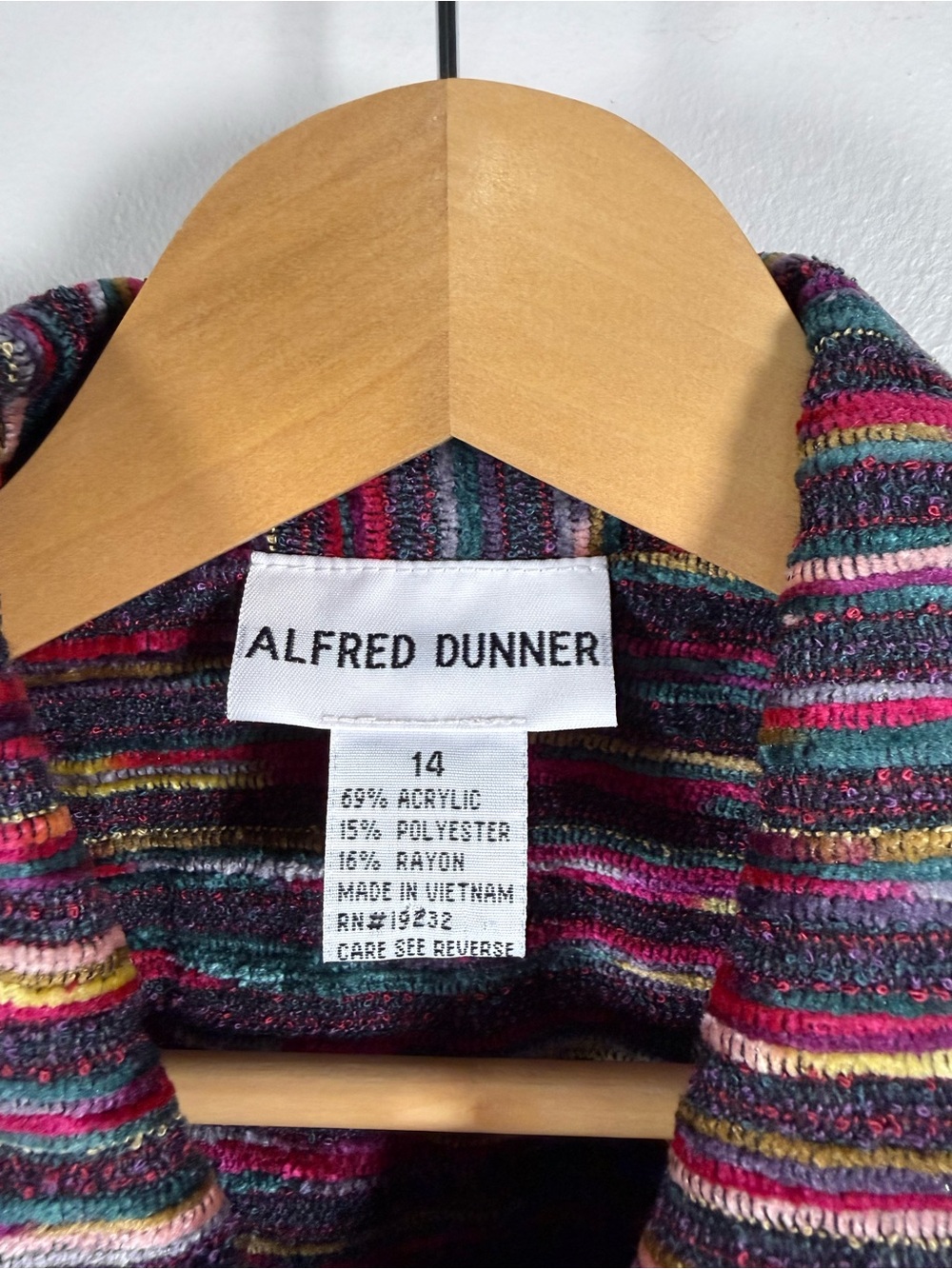 Alfred Dunner Multicolor Striped Button-Front Jacket - Picture 2 of 6